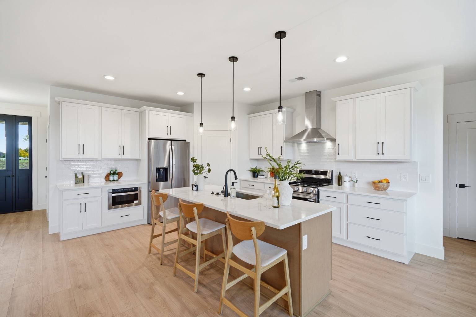 Kitchen cabinetry and island at 890 Pierce Road