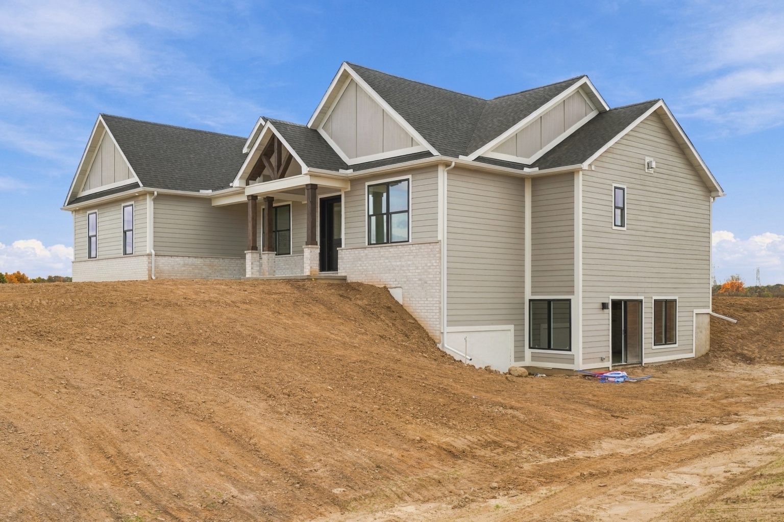 Side exterior and walkout basement at 890 Pierce Road