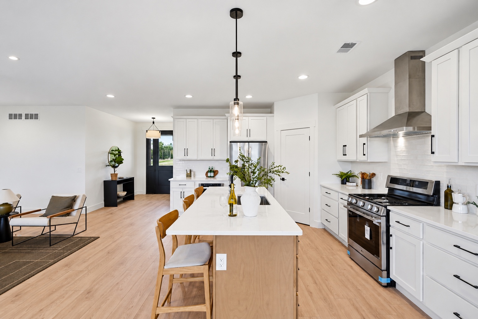 Kitchen and living area at 890 Pierce Road