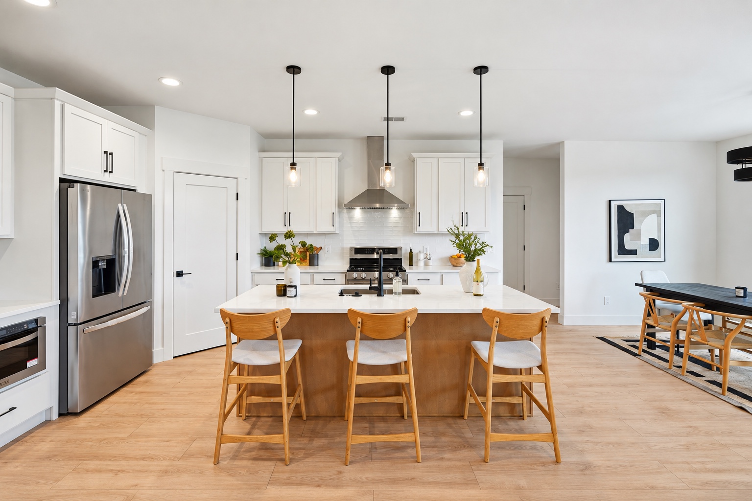 Kitchen island at 890 Pierce Road