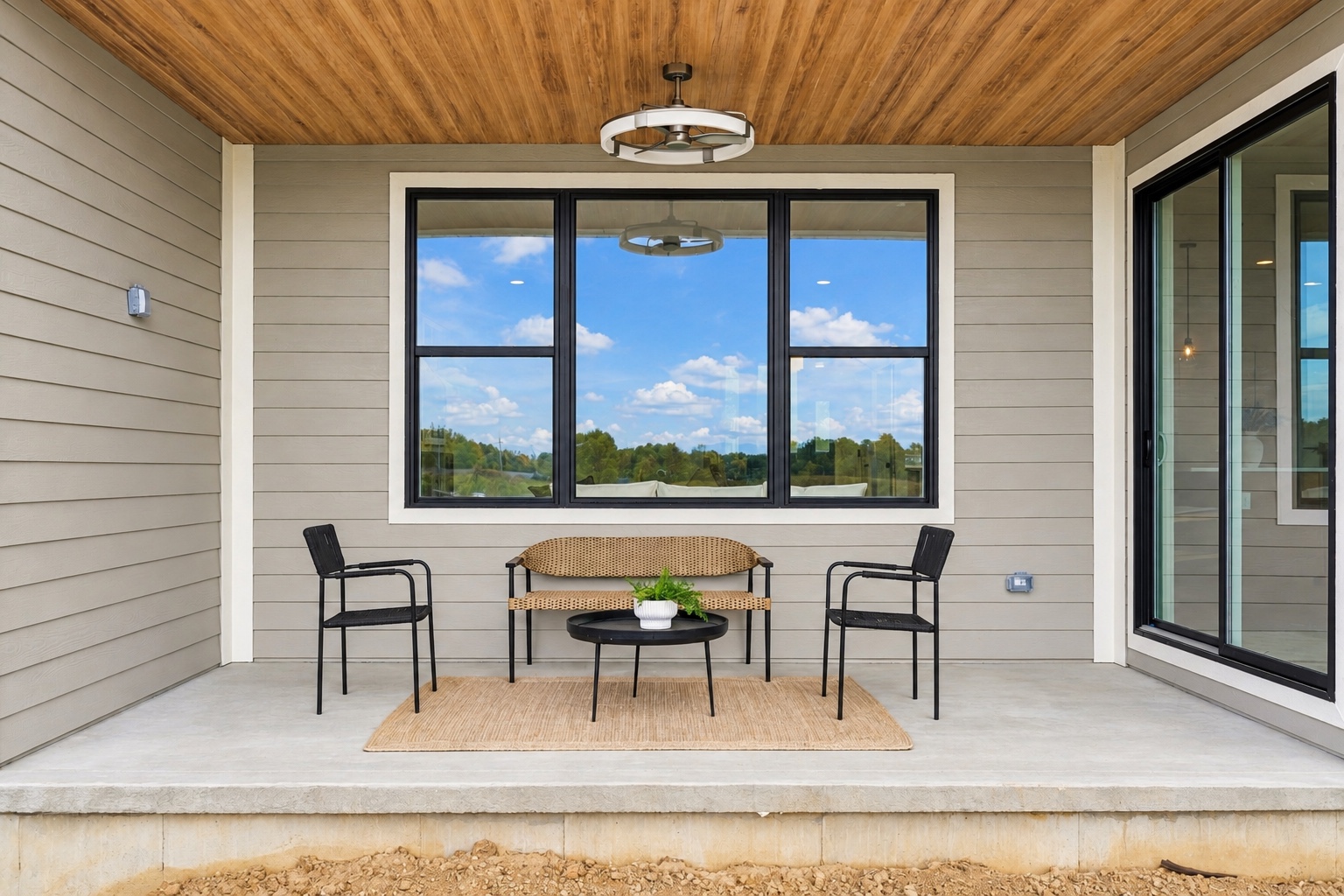 Covered patio at 890 Pierce Road